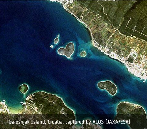 Galesnjak island croatia shaped like a heart Galesnjak island croatia shaped like a heart